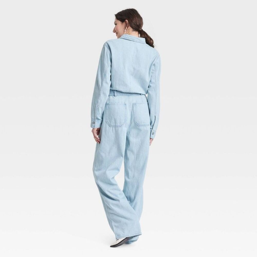 Universal Thread Light Blue Denim Jumpsuit - Picture 2 of 3